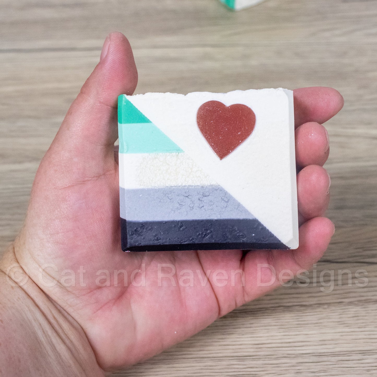 Nopeless Romantic (aromantic pride flag) soap
