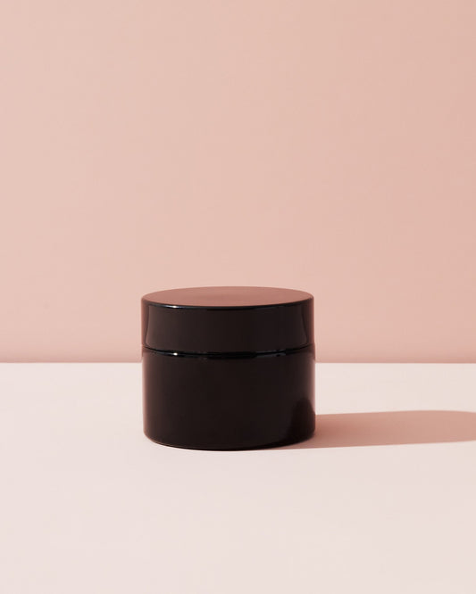 1.7 oz / 50 ml BLACK UV GLASS JAR