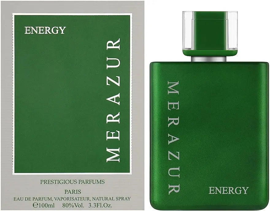 Merazur Energy By Prestigious Parfums For Men 3.3oz EDP Spray
