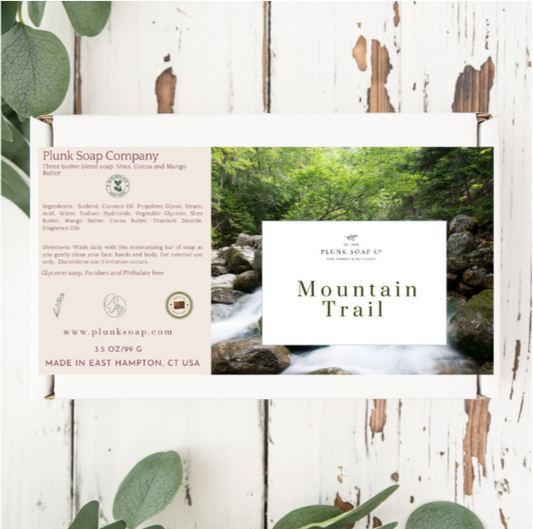 Mountain Trail Scented Artisian Three Butter Handcrafted Scented Bar of Soap