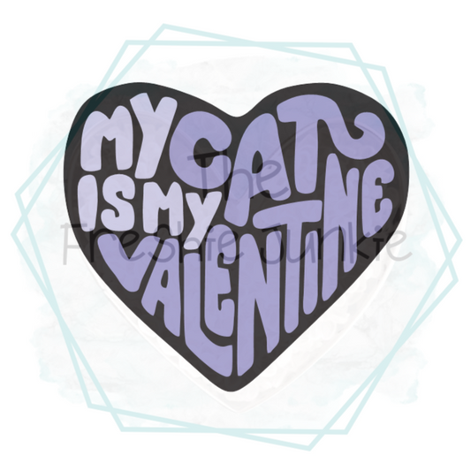 My Cat is My Valentine Freshie Mold