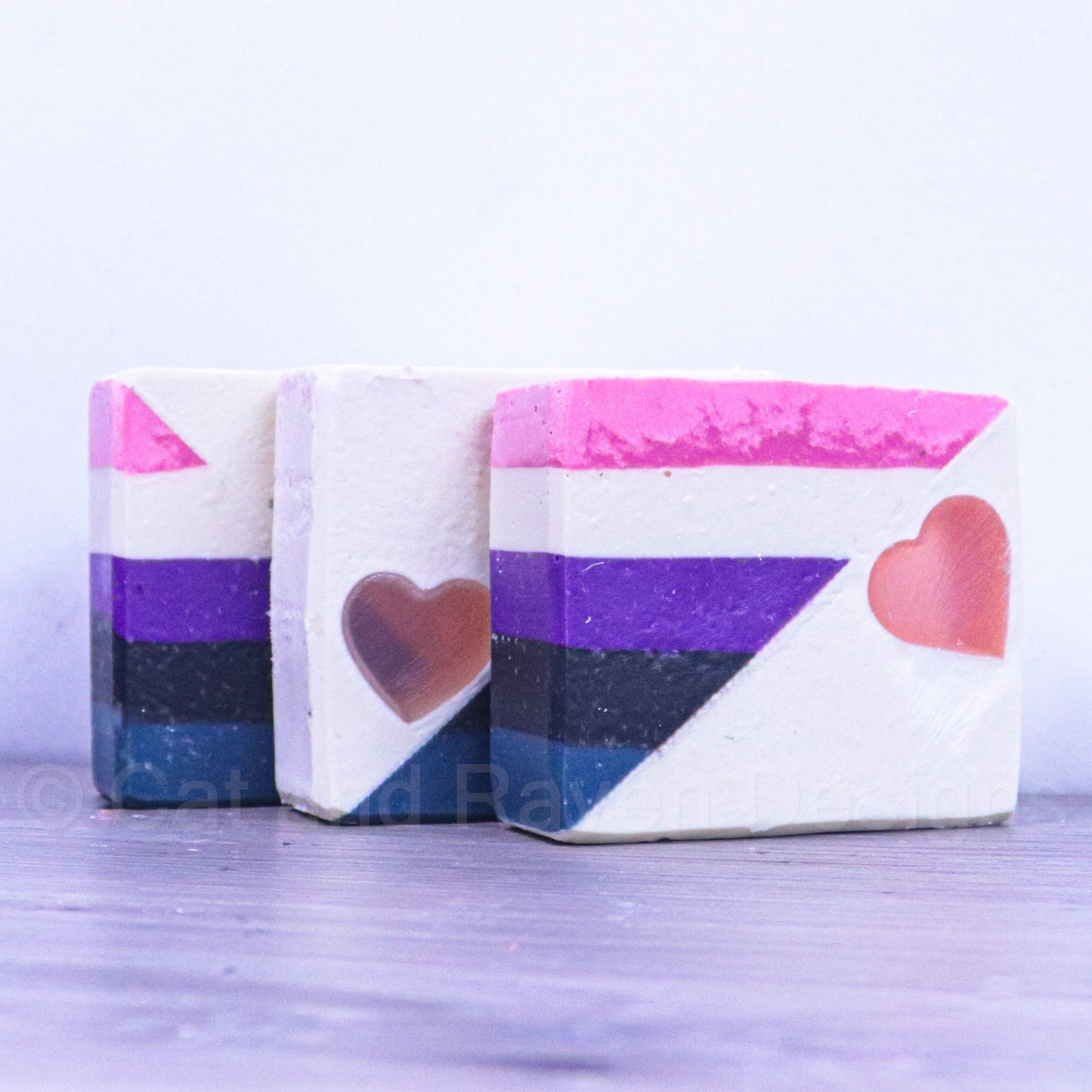 Non-Newtonian (genderfluid pride flag) soap