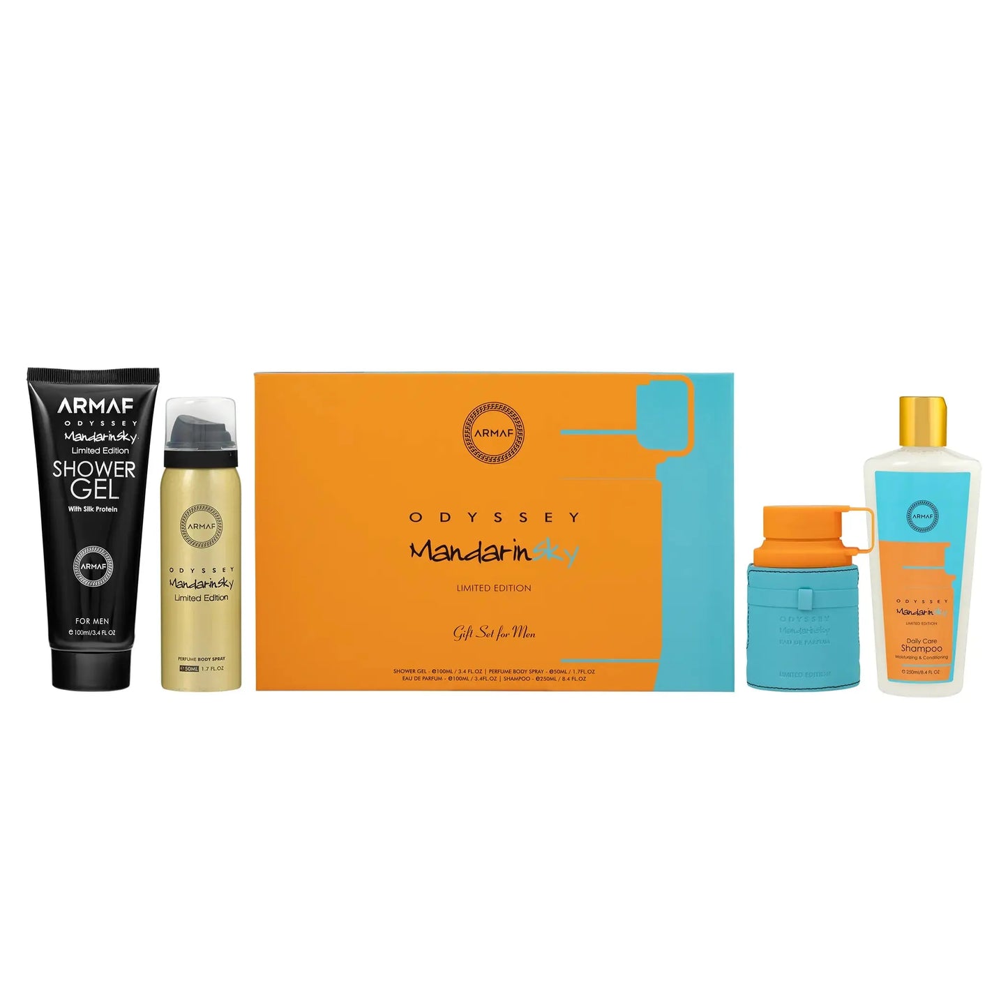 Odyssey Mandarin Sky By Armaf For Men (4pc Gift Set)
