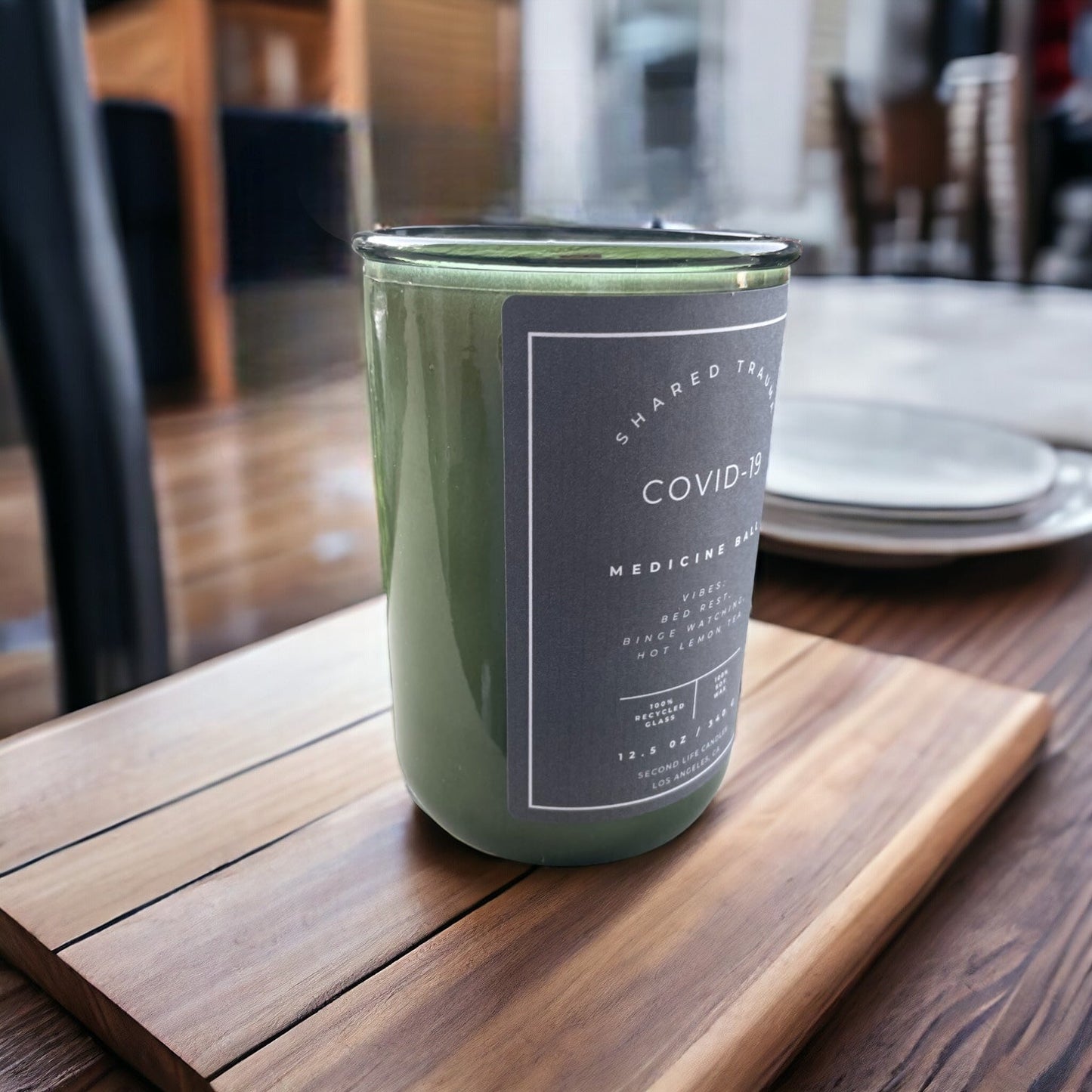 Shared Trauma: Covid-19 Candle - 12.5 Oz, Crackling Wood Wick