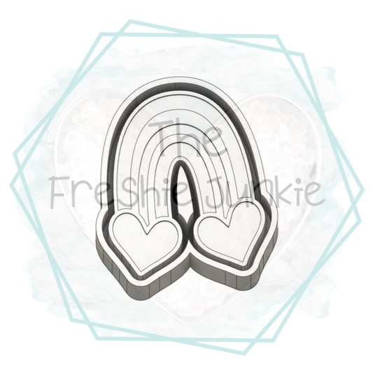 Boho Rainbow & Hearts Freshie Mold