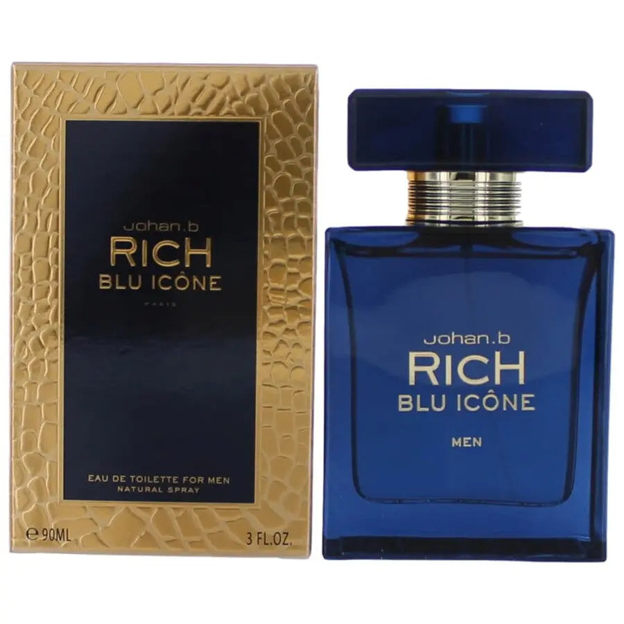 Rich Blu Icone By Johan B Men 3.0 oz EDT Spray