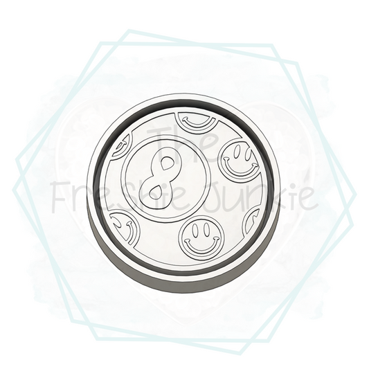 *NEW RELEASE* 8 Ball with Smileys Freshie Mold