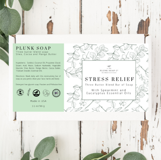 Artisian Stress Relief Three Butter Handcrafted Scented Bar of Soap