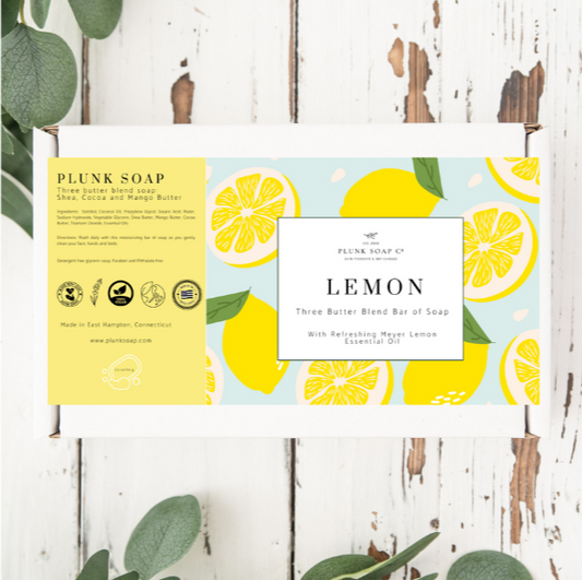 Lemon Scented Artisian Bar of Soap with Shea Butter, Mango Butter and Coco Butter Blend