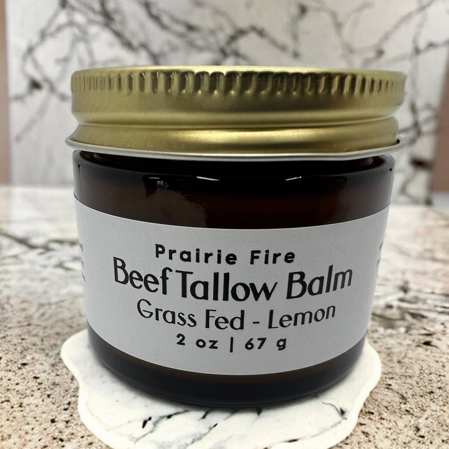 Beef Tallow Balm - 2 oz - Grown and Made in USA - Organic Grass Fed and Finished Tallow - Moisturizing Skin Care