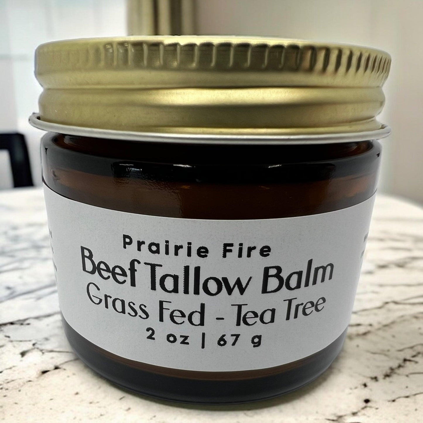 Beef Tallow Balm - 2 oz - Grown and Made in USA - Organic Grass Fed and Finished Tallow - Moisturizing Skin Care