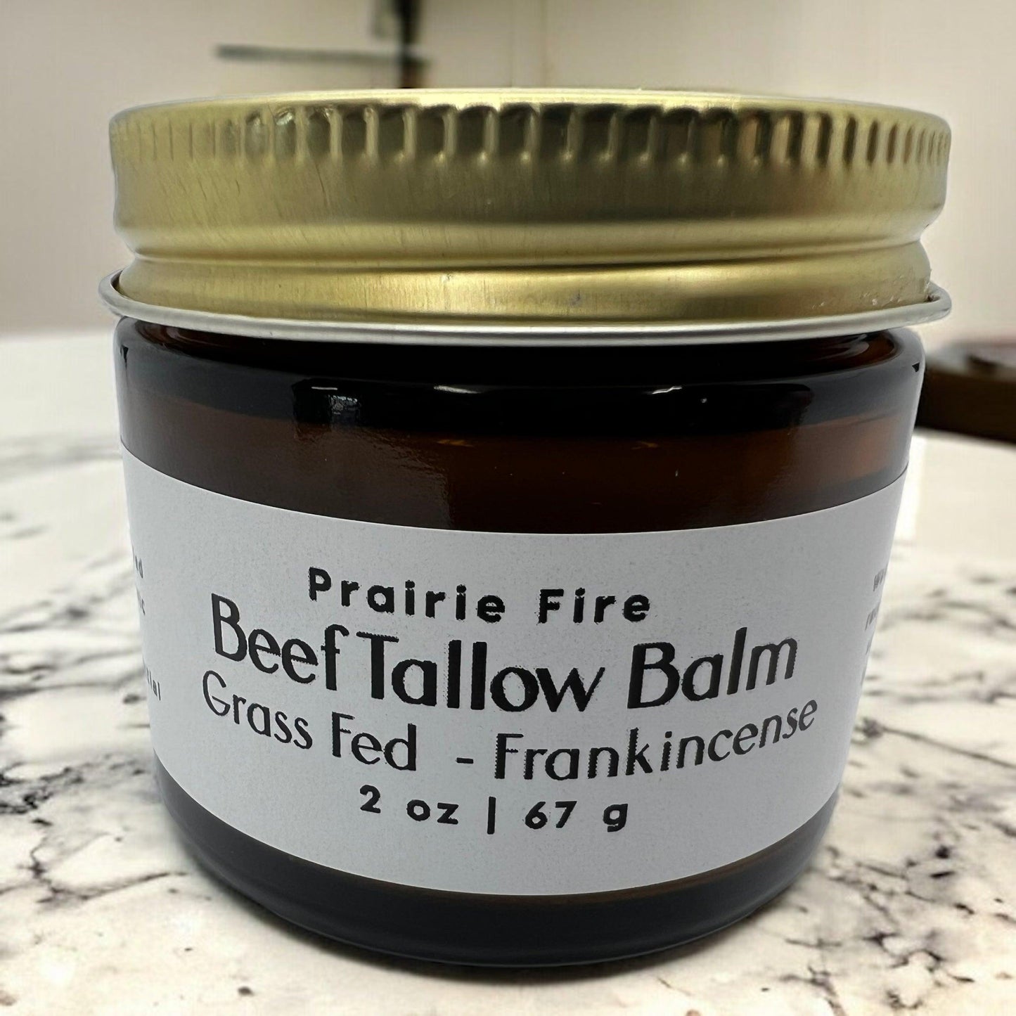 Beef Tallow Balm - 2 oz - Grown and Made in USA - Organic Grass Fed and Finished Tallow - Moisturizing Skin Care