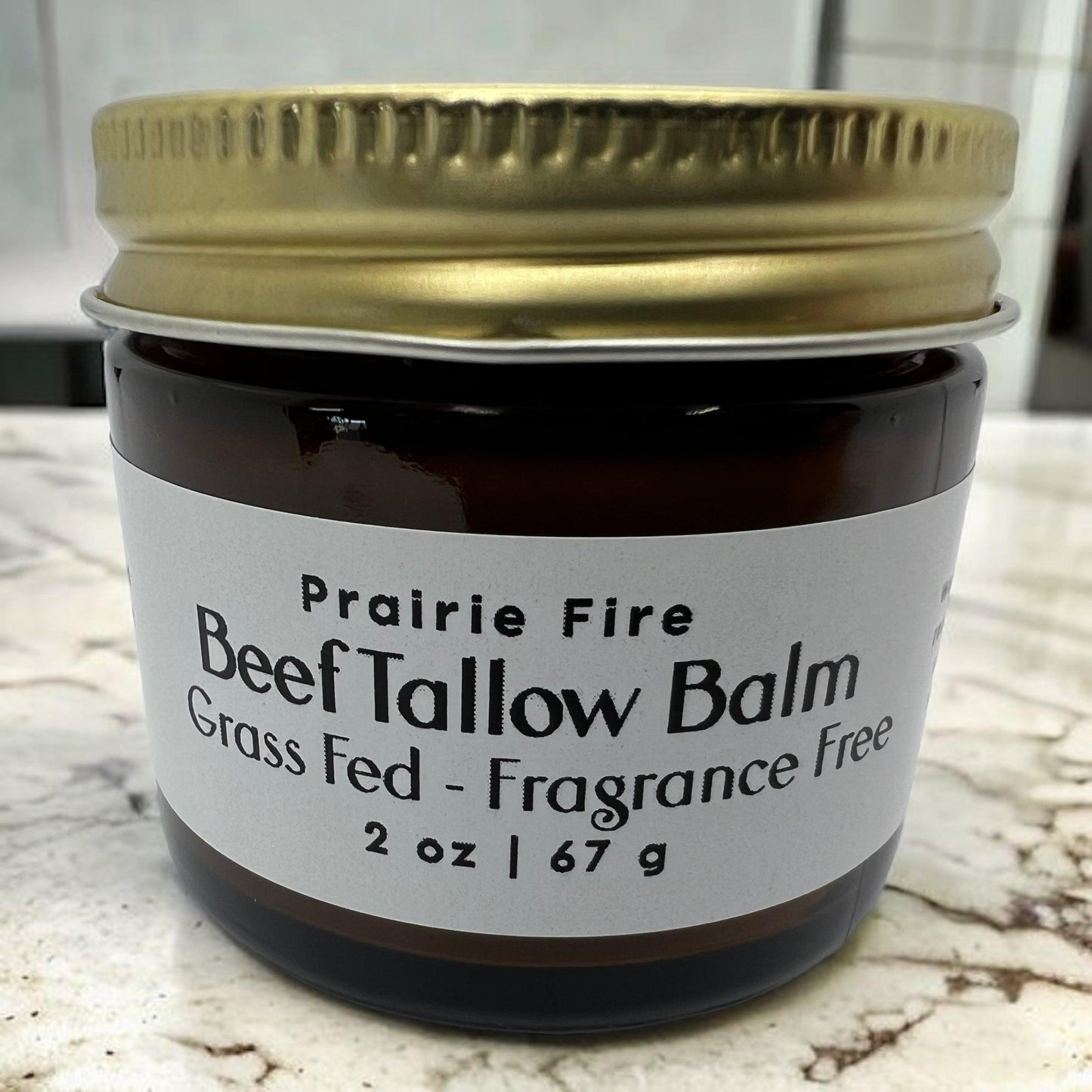 Beef Tallow Balm - 2 oz - Grown and Made in USA - Organic Grass Fed and Finished Tallow - Moisturizing Skin Care