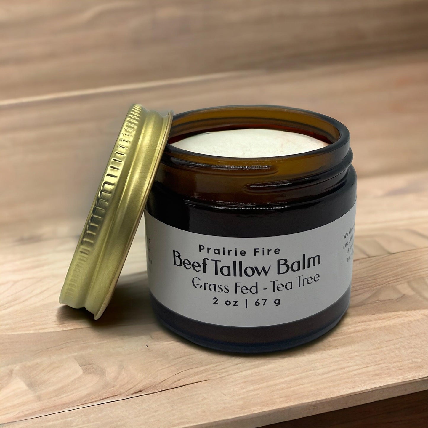 Beef Tallow Balm - 2 oz - Grown and Made in USA - Organic Grass Fed and Finished Tallow - Moisturizing Skin Care