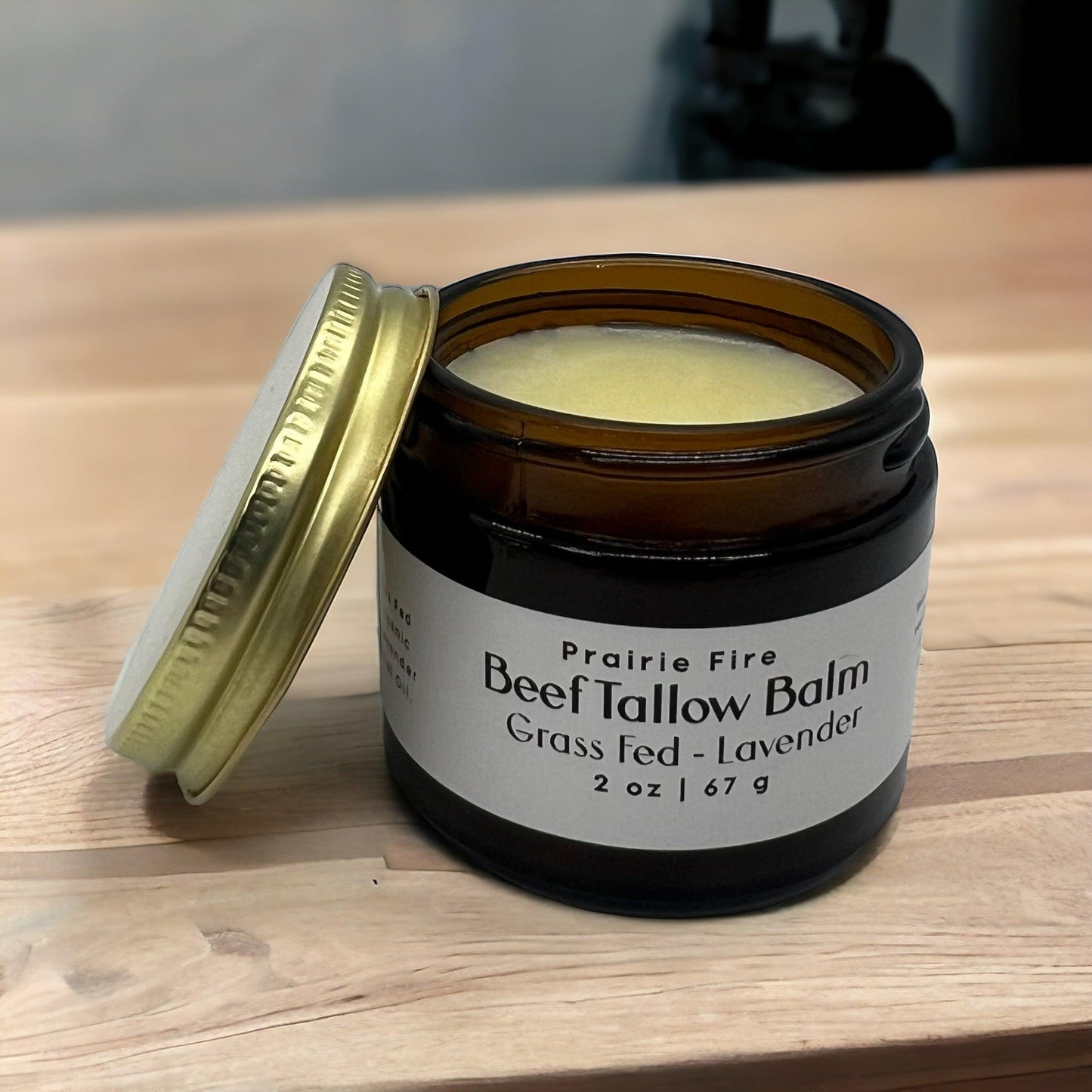 Beef Tallow Balm - 2 oz - Grown and Made in USA - Organic Grass Fed and Finished Tallow - Moisturizing Skin Care