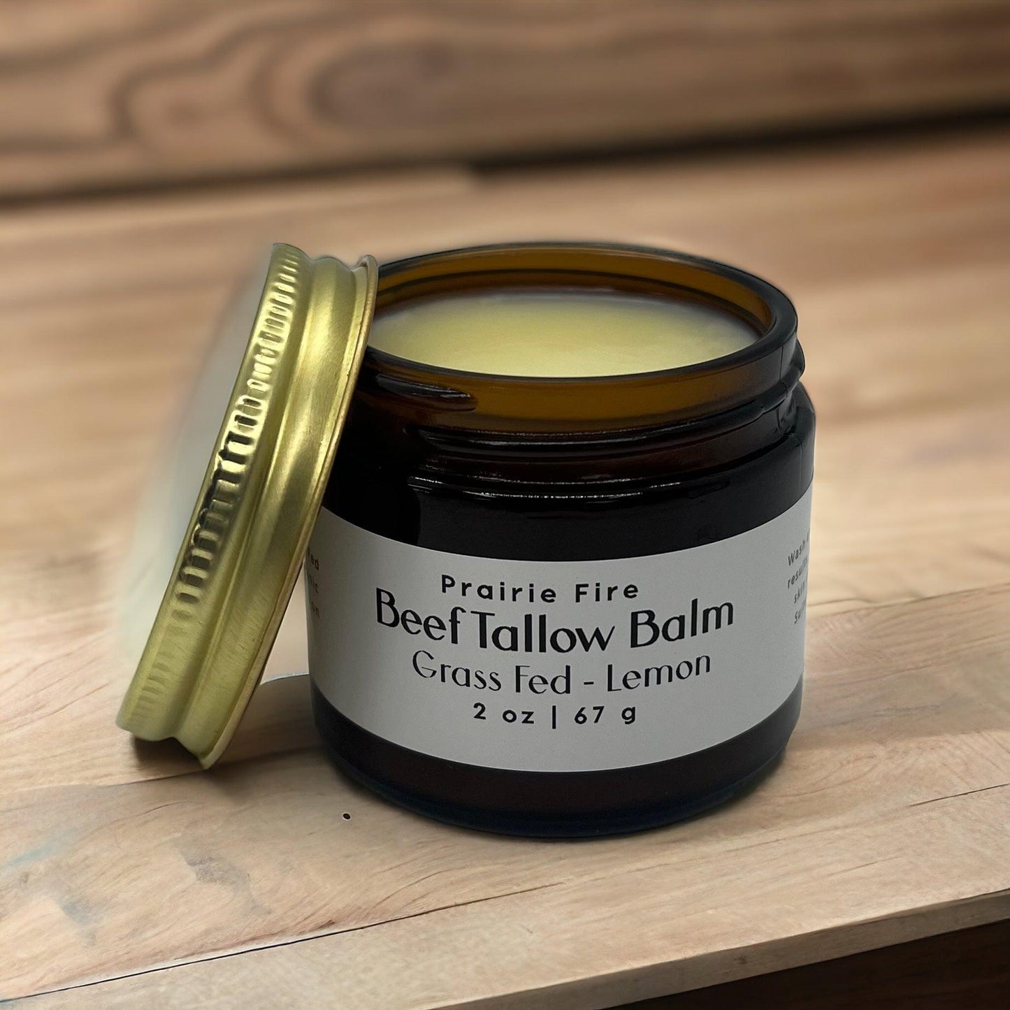 Beef Tallow Balm - 2 oz - Grown and Made in USA - Organic Grass Fed and Finished Tallow - Moisturizing Skin Care