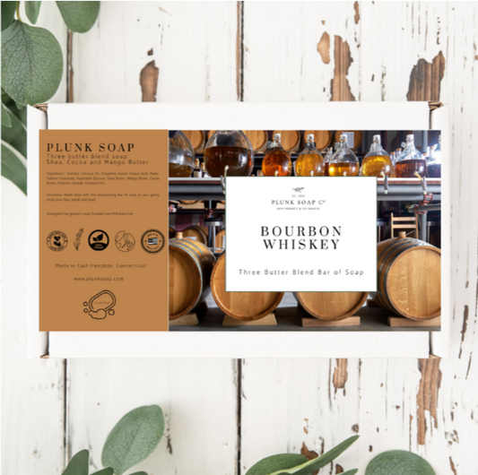 Whiskey Bourbon Scented Artisian Bar of Soap with Shea Butter, Mango Butter and Coco Butter
