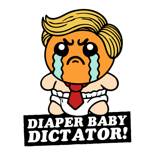 Diaper Baby Dictator Vinyl Sticker