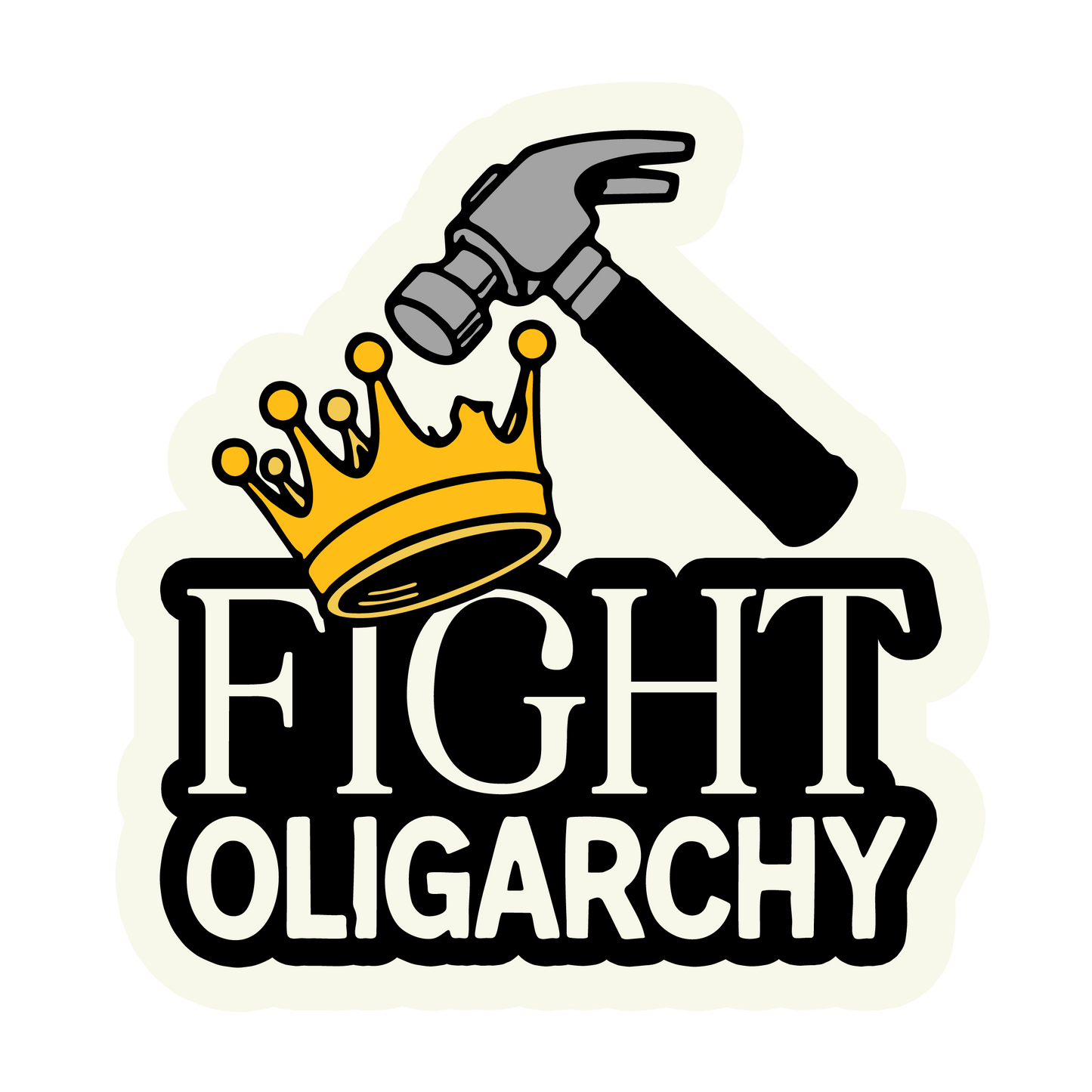 Fight Oligarchy Vinyl Sticker