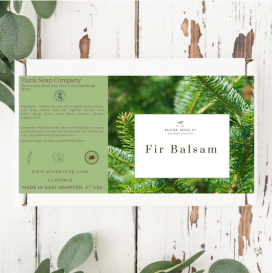 Fir Balsam Scented Artisian Stress Relief Three Butter Handcrafted Scented Bar of Soap