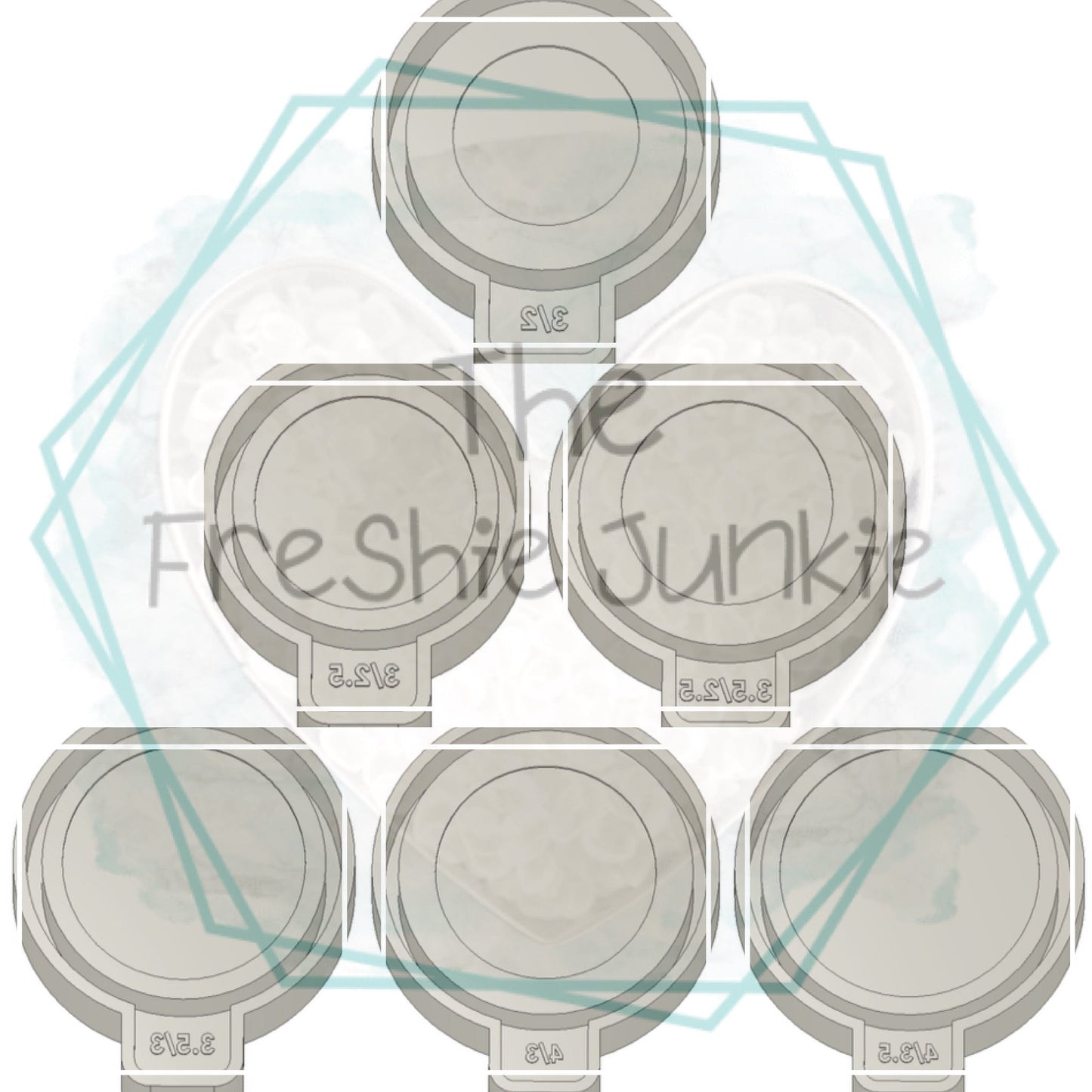 Round W/ Cardstock insert Freshie Mold (MULTIPLE SIZES)