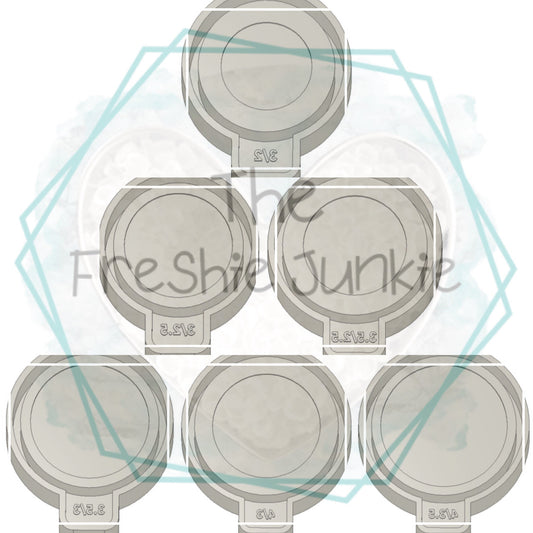 Round W/ Cardstock insert Freshie Mold (MULTIPLE SIZES)