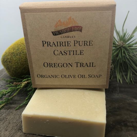 Oregon Trail Real Castile Organic Olive Oil Soap for Sensitive Skin - Dye Free - 100% Certified Organic Extra Virgin Olive Oil