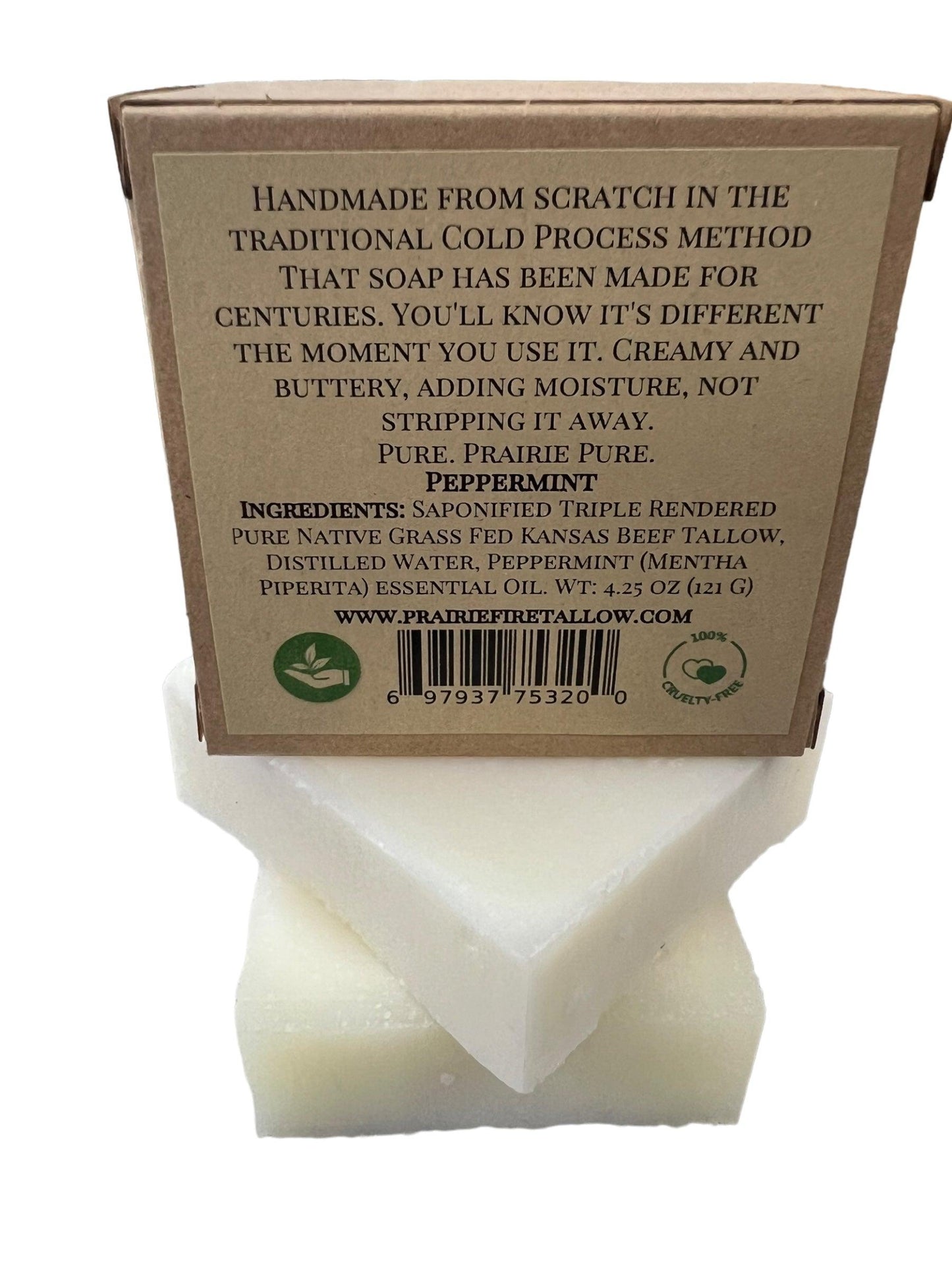 Pure Beef Tallow Soap Bar, (3 Pack) Made in USA -  Grass Fed and Finished - Face, Body and Hair - Cleans, Moisturizes, Soothes, and Hydrates. Natural and Organic