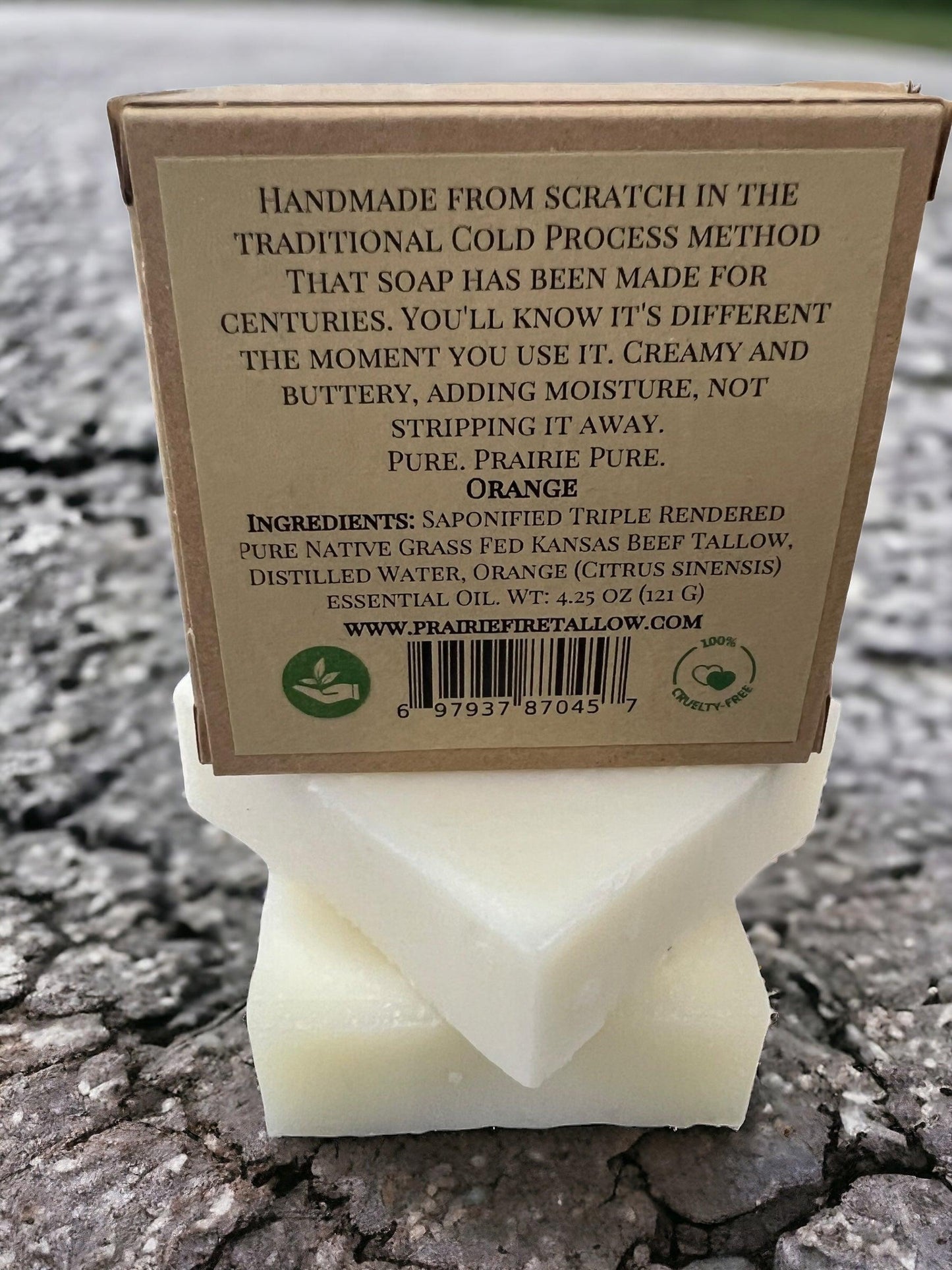 Pure Beef Tallow Soap Bar, (3 Pack) Made in USA -  Grass Fed and Finished - Face, Body and Hair - Cleans, Moisturizes, Soothes, and Hydrates. Natural and Organic