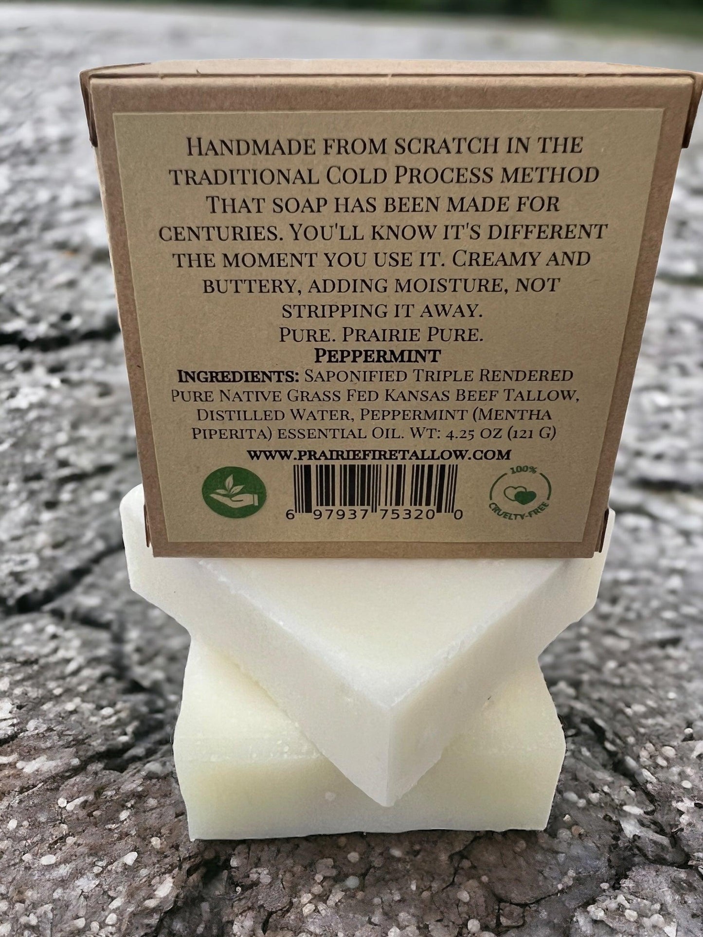 Pure Beef Tallow Soap Bar, (3 Pack) Made in USA -  Grass Fed and Finished - Face, Body and Hair - Cleans, Moisturizes, Soothes, and Hydrates. Natural and Organic