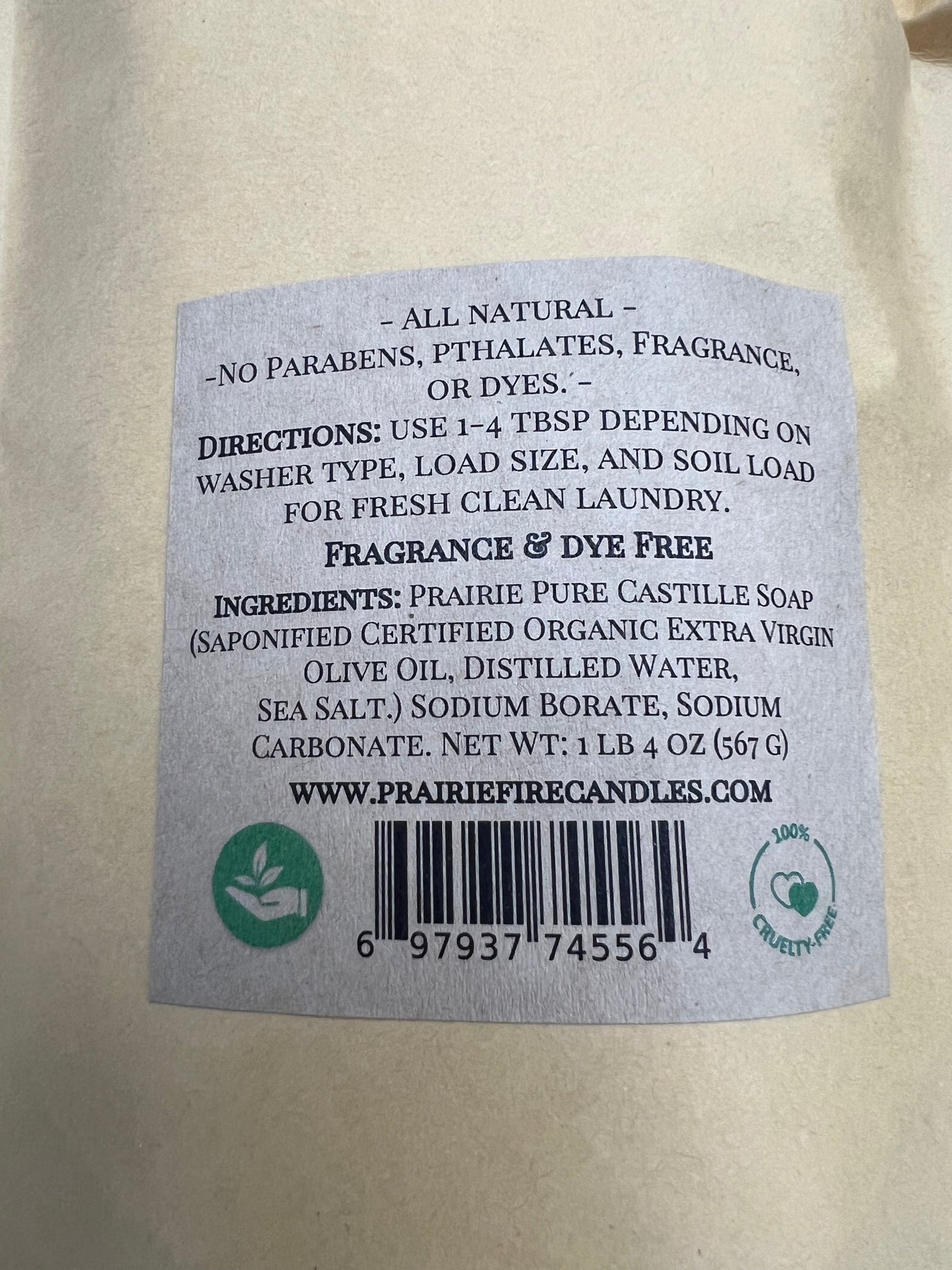 Pure Castile Organic Olive Oil Fragrance and Dye Free Laundry Powder Detergent Net Wt: 1 lb 4 oz Fragrance Dye Free Sensitive Skin